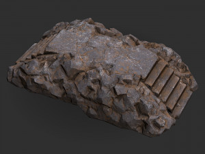 Stairs stone staircase 01 Modèle 3D
