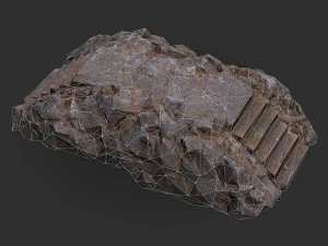 Stairs stone staircase 01 3D Model