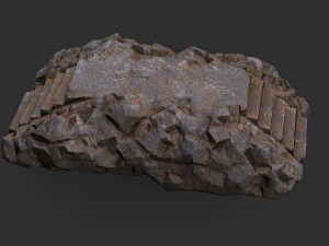 Stairs stone staircase 01 3D Model