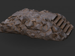 Stairs stone staircase 01 Model 3D