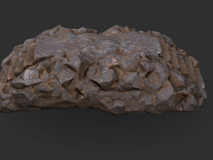 Stairs stone staircase 01 Model 3D