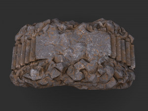 Stairs stone staircase 01 Model 3D