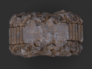 Stairs stone staircase 01 Model 3D
