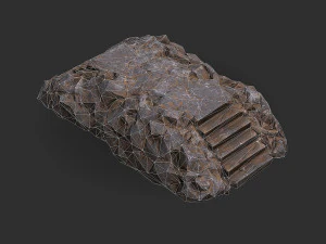 Stairs stone staircase 01 3D Model