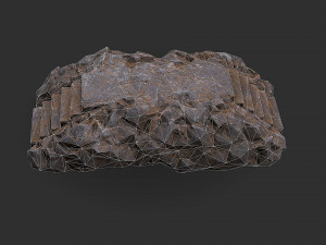 Stairs stone staircase 01 Model 3D