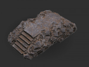Stairs stone staircase 01 Model 3D