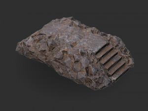 Stairs stone staircase 01 Model 3D