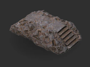 Stairs stone staircase 01 3D Model