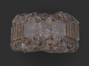 Stairs stone staircase 01 Model 3D