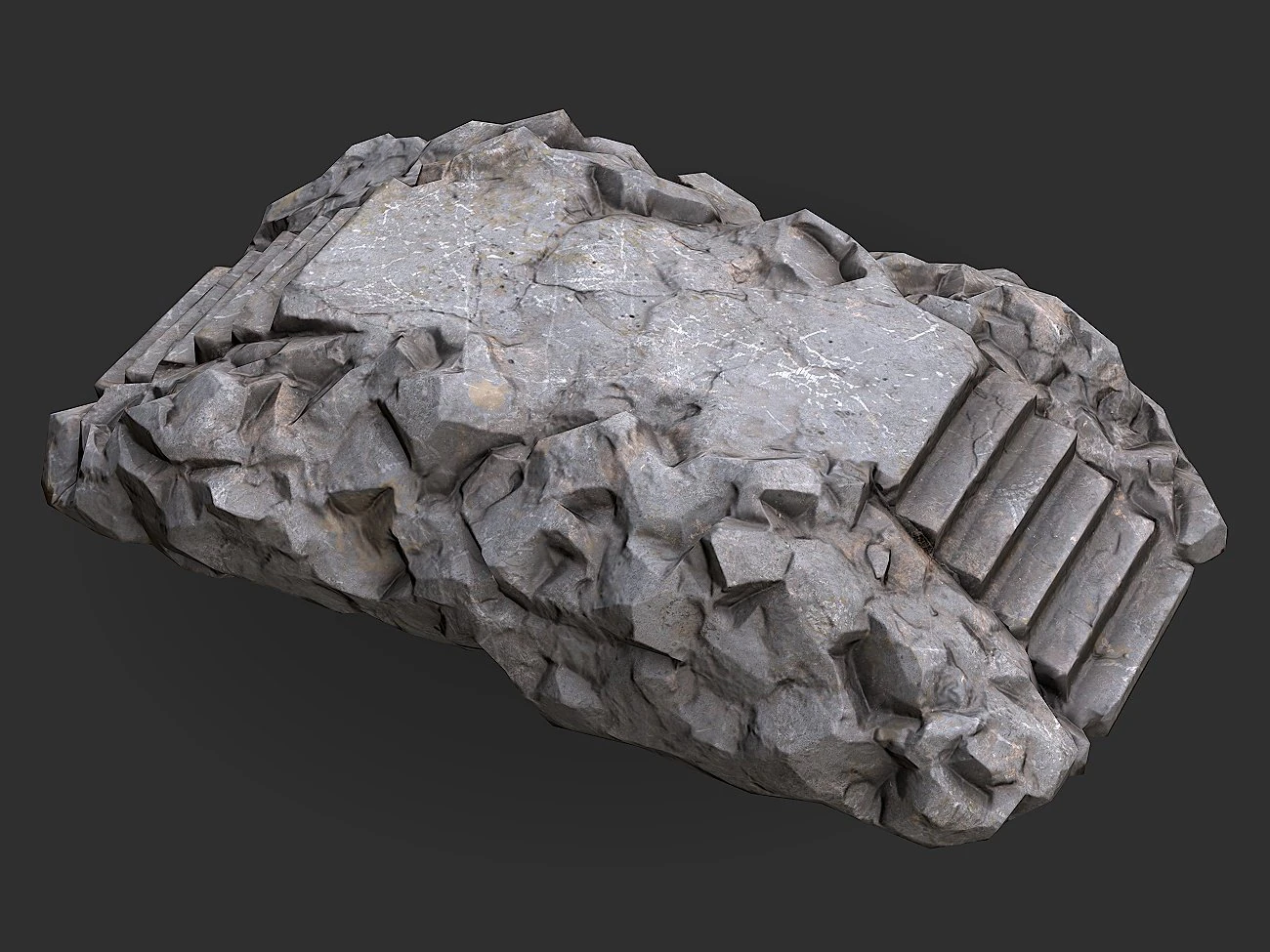 Stairs stone staircase 02 3D Model .c4d .max .obj .3ds .fbx .stl .blend 
