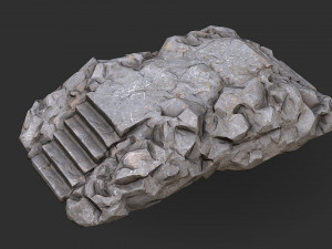 Stairs stone staircase 02 Modelo 3D