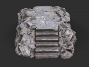 Stairs stone staircase 02 Modelo 3D