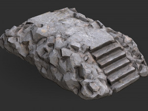 Stairs stone staircase 02 Modelo 3D