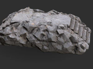 Stairs stone staircase 02 3D Model