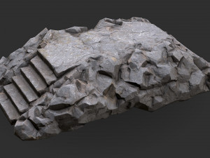 Stairs stone staircase 02 Modelo 3D