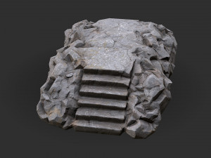 Stairs stone staircase 02 Modelo 3D