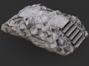 Stairs stone staircase 02 Modelo 3D