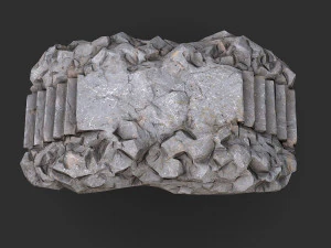 Stairs stone staircase 02 3D Model