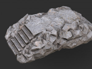 Stairs stone staircase 02 Modelo 3D