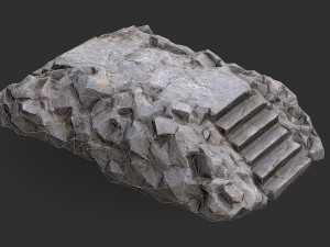 Stairs stone staircase 02 Modelo 3D