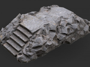 Stairs stone staircase 02 Modelo 3D