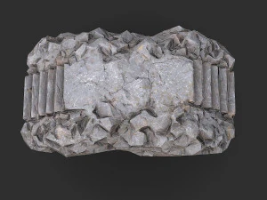 Stairs stone staircase 02 3D Model