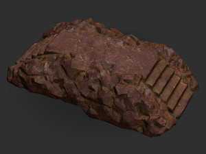 Stairs stone staircase 03 3D Model