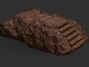 Stairs stone staircase 03 3D Model