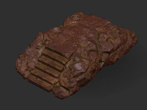 Stairs stone staircase 03 3D Model
