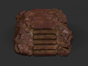 Stairs stone staircase 03 Modelo 3D