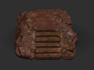 Stairs stone staircase 03 3D Model