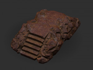 Stairs stone staircase 03 Modelo 3D