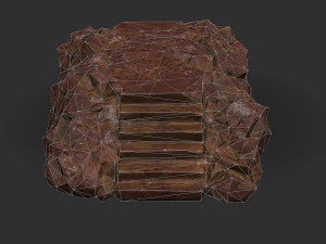 Stairs stone staircase 03 3D Model