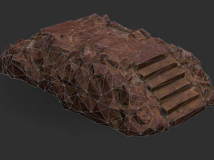 Stairs stone staircase 03 3D Model