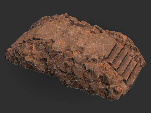 Stairs stone staircase 04 3D Model