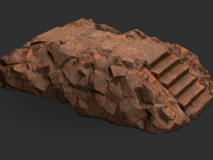 Stairs stone staircase 04 Model 3D