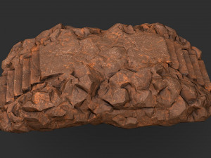 Stairs stone staircase 04 Model 3D