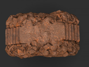 Stairs stone staircase 04 Model 3D