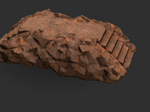 Stairs stone staircase 04 Model 3D