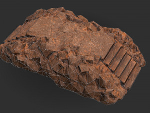 Stairs stone staircase 04 Model 3D