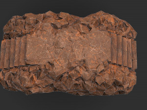 Stairs stone staircase 04 Model 3D
