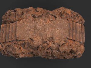 Stairs stone staircase 04 3D Model