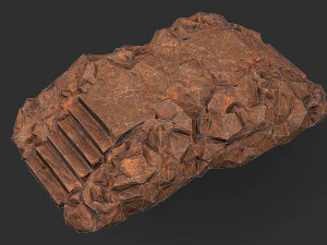 Stairs stone staircase 04 3D Model