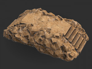 Stairs stone staircase 05 3D Model