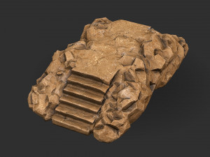 Stairs stone staircase 05 3D Model