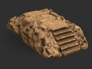 Stairs stone staircase 05 3D Model