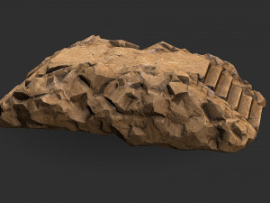 Stairs stone staircase 05 3D Model
