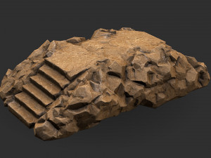 Stairs stone staircase 05 3D Model