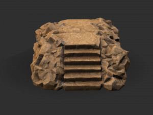 Stairs stone staircase 05 3D Model