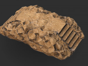 Stairs stone staircase 05 3D Model